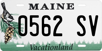 ME license plate 0562SV