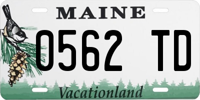 ME license plate 0562TD