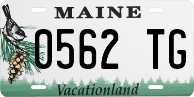 ME license plate 0562TG