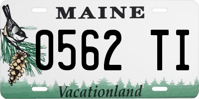 ME license plate 0562TI