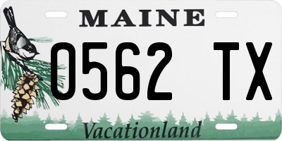 ME license plate 0562TX