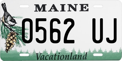 ME license plate 0562UJ