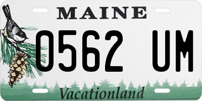 ME license plate 0562UM