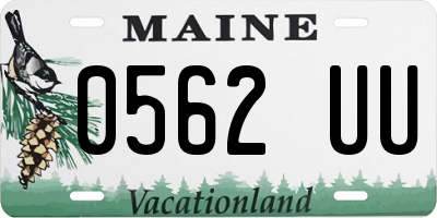 ME license plate 0562UU