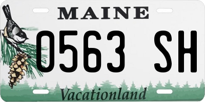 ME license plate 0563SH