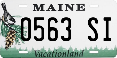 ME license plate 0563SI