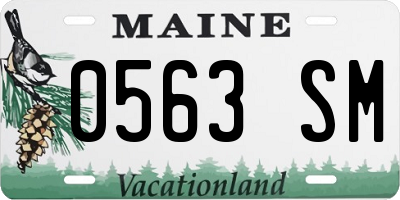 ME license plate 0563SM