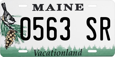 ME license plate 0563SR
