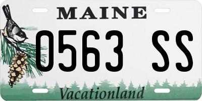 ME license plate 0563SS