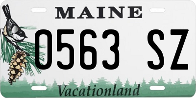 ME license plate 0563SZ