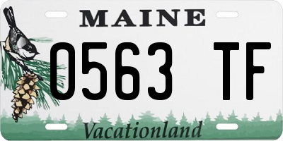 ME license plate 0563TF
