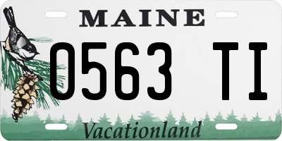 ME license plate 0563TI