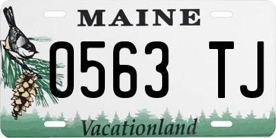 ME license plate 0563TJ