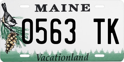 ME license plate 0563TK
