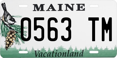 ME license plate 0563TM