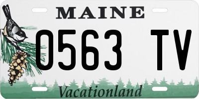 ME license plate 0563TV