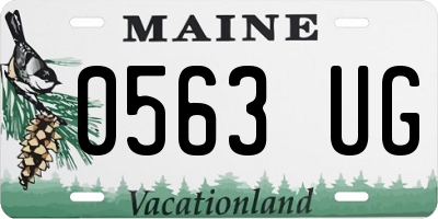 ME license plate 0563UG