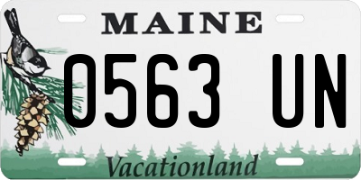 ME license plate 0563UN