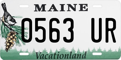 ME license plate 0563UR