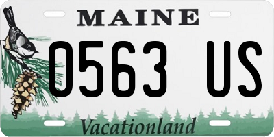 ME license plate 0563US