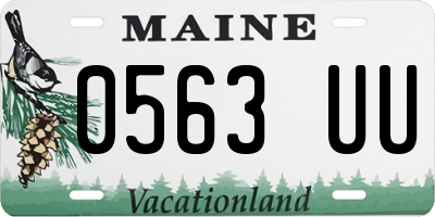 ME license plate 0563UU