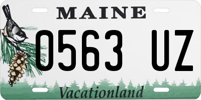 ME license plate 0563UZ