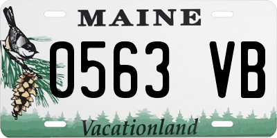 ME license plate 0563VB