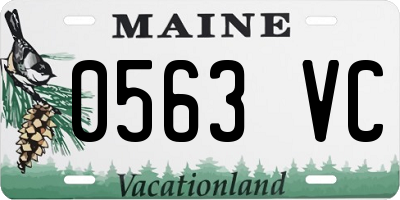 ME license plate 0563VC