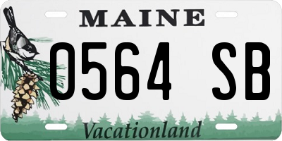 ME license plate 0564SB
