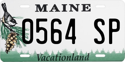 ME license plate 0564SP