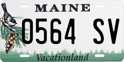 ME license plate 0564SV