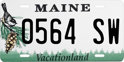 ME license plate 0564SW
