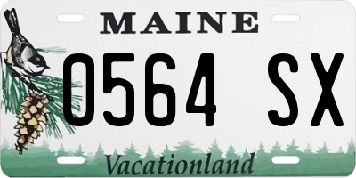 ME license plate 0564SX