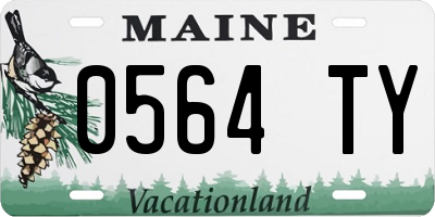 ME license plate 0564TY