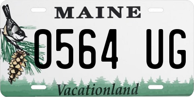 ME license plate 0564UG