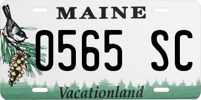 ME license plate 0565SC