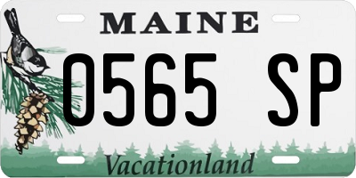 ME license plate 0565SP