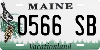 ME license plate 0566SB