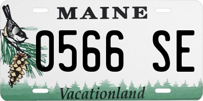 ME license plate 0566SE