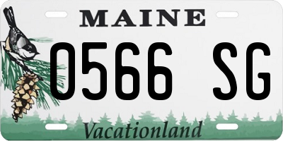 ME license plate 0566SG