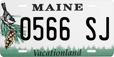 ME license plate 0566SJ