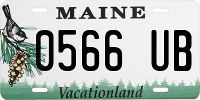 ME license plate 0566UB