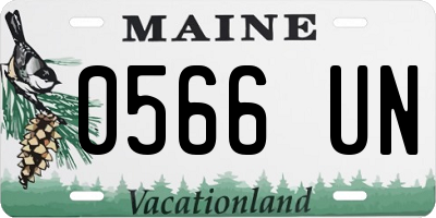 ME license plate 0566UN