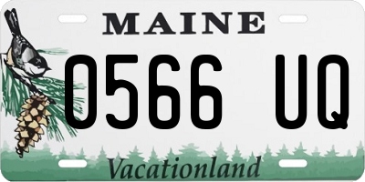 ME license plate 0566UQ