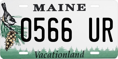 ME license plate 0566UR