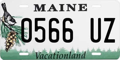 ME license plate 0566UZ