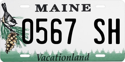 ME license plate 0567SH