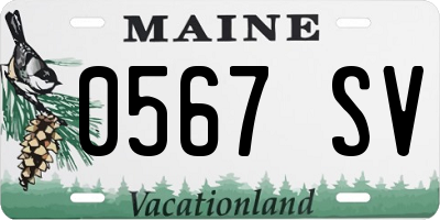 ME license plate 0567SV