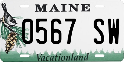 ME license plate 0567SW