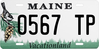 ME license plate 0567TP